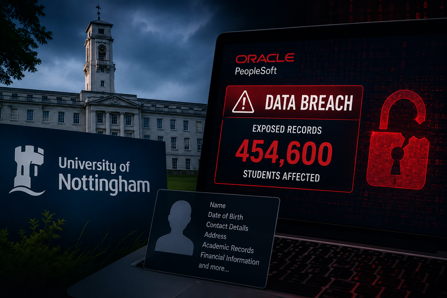 University of Nottingham Data Breach Exposes Personal Records of 454,600 Students in Oracle PeopleSoft Attack